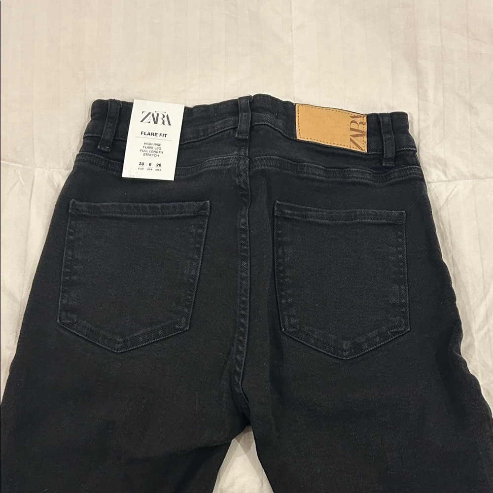 Zara Black Flare & Wide Leg Jeans - Picture 8 of 8
